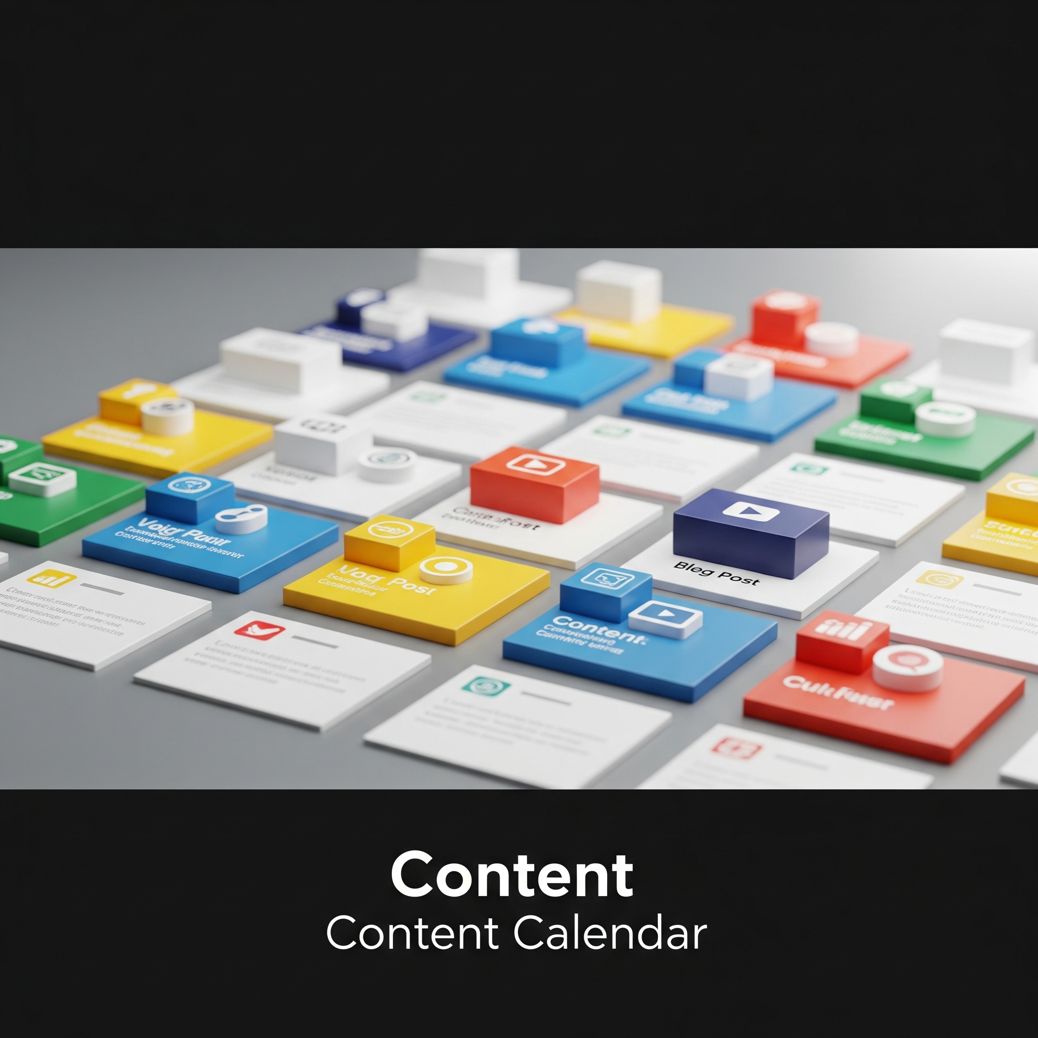 Content calendar banner showing organized content plan and strategy